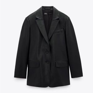 Zara Leather Blazer